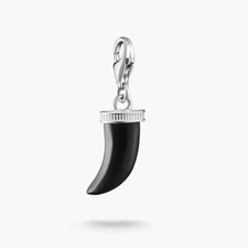 THOMAS SABO Charm Anhänger Zahn Obsidian 925 Sterlingsilber 2235-023-11