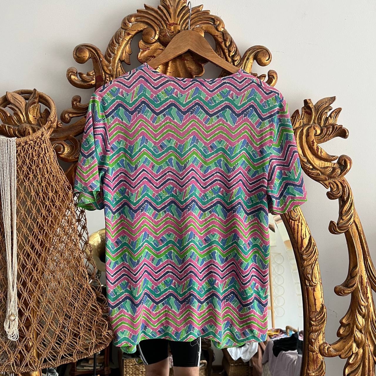 Missoni Sport Vintage Stripes T-shirt Tee sz 46 Coogi Rare image 2