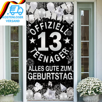 Deko 13. Geburtstag Banner Junge MäDchen - 13 Jahre Geburtstagsdeko Hintergrund