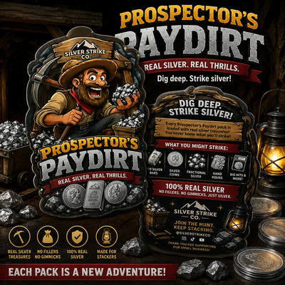 #ad Prospector’s Paydirt Mystery Pack – Real Silver Treasure Hunt Bullion Coins Bar $19.99