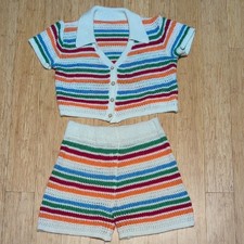 Colorful Striped Crochet Set Size 6