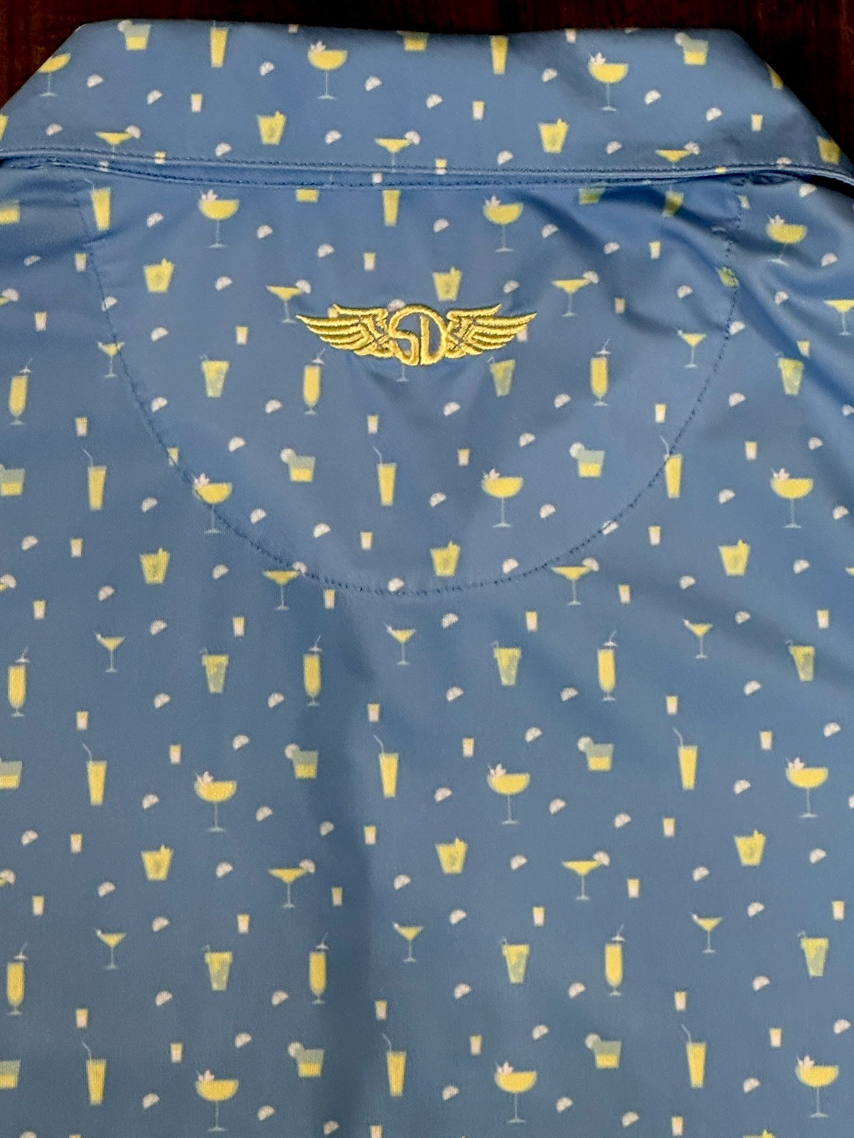 Straight Down Performance Golf Polo Light Blue Mi… - image 13