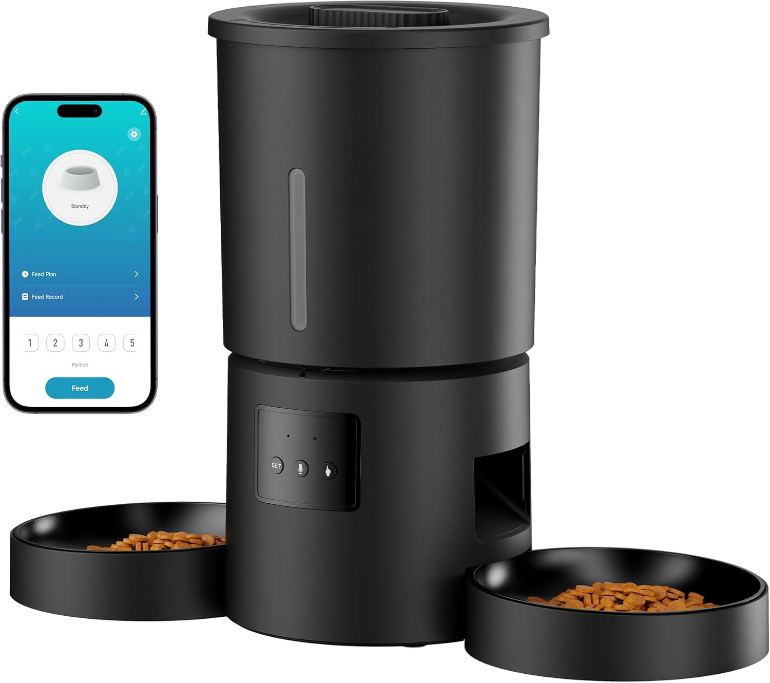 Distributore Automatico 5L per 2 Gatti - Ciotole in Acciaio Inox