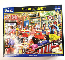 White Mountain American Diner 1000 Piece Puzzle - New Factory Sealed 1397 USA