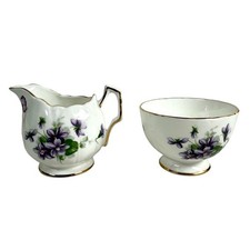 Aynsley Wild Violets Bone China Urn Vase with Gold Trim — listing 4
