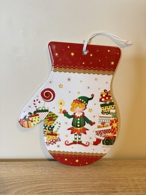 NEU Brandani Keramik Weihnachten Untersetzer Nussknacker Elfe Korksockel TK Maxx 