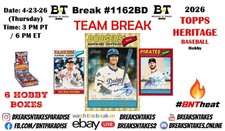 COLORADO ROCKIES 2026 Topps Heritage Baseball Hobby 6 BOX Break #1162BD