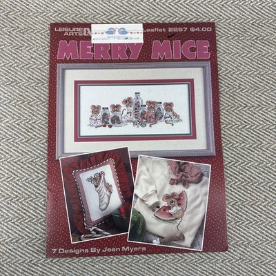 Leisure Arts # 2257 Merry Mice Counted Cross Stitch Leaflet