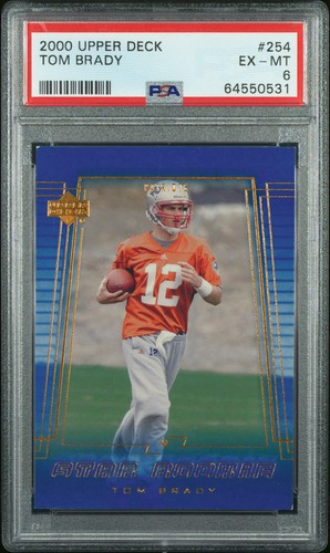 2000 Upper Deck Tom Brady Rookie Card #254 PSA 6 Ex-Mt RC Patriots