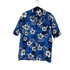 VTG Pacific Legend Aloha Hawaiian Floral Vibrant Casual Button Down Shirt size L