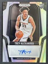Trey Alexander 2024-25 Panini Prizm Black Rookie Signatures Silver RC #RS-ALX -B