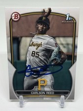 2023 1st Bowman Draft Carlson Reed #BD-11 Signed Pittsburgh Pirates