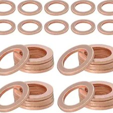 30 PCS Oil Drain Plug Gasket, 14mm Copper Oil Drain Plug Crush Washer - 30 PCS