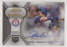 2019 Topps Legacy of Baseball Series 2 150th Anniversary Patrick Wisdom Auto 4l3
