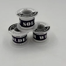 3 Rolls 100 Gram Rosin Core Solder Spool 60/40 Thickness .031" New