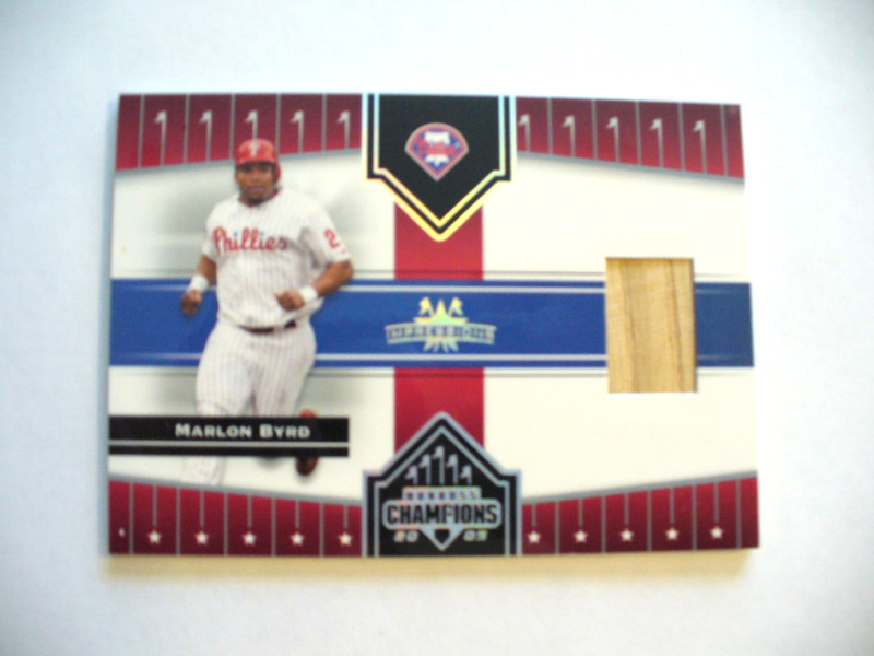 MLB - 2005 Donruss Champions Game-Used Bat Relic Card "Marlon Byrd" - NEAR MINT