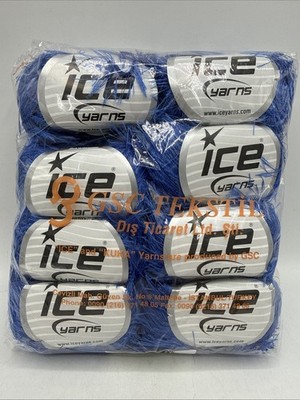 Royal Blue Eyelash Yarn 22780 Ice Yarns 50 grams 70 yards 8 Pack