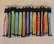 Small Nylon Reflective Dog Cat Collar 1/2" Breakaway Adjustable 8" - 13"