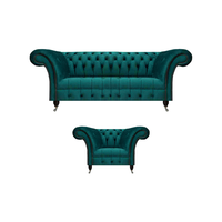 Wohnzimmer Sofa Couch Dreisitze Modern Couchgarnitur Sessel Chesterfield