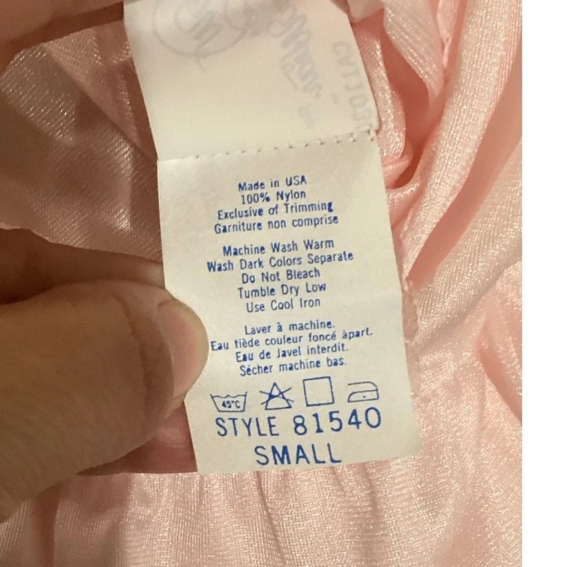 Camicia da notte donna lunga in raso vintage Undercover Wear piccola S blush rosa civetta