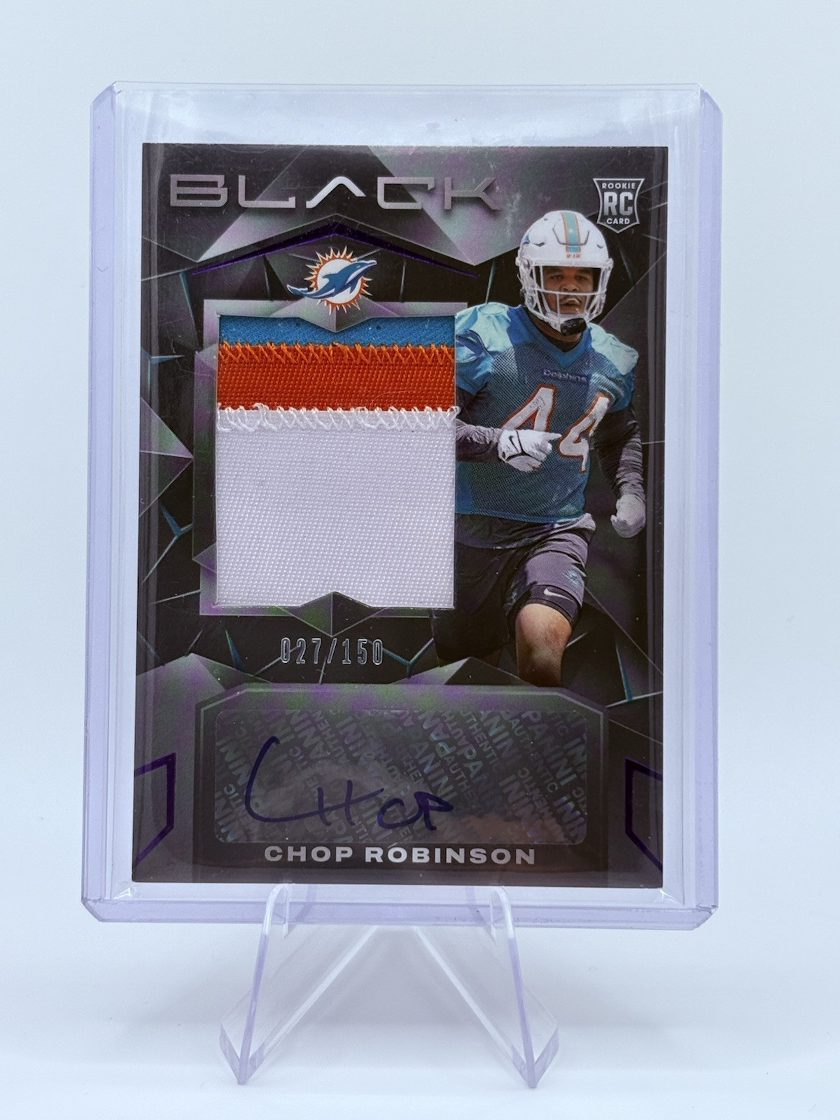 2024 Panini Black CHOP ROBINSON RC Rookie Patch Auto Royal /150 Three-Color RPA