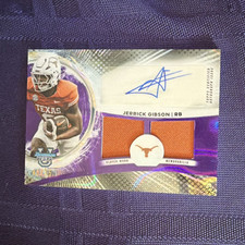 Topps 2025 Bowman's Best University Autograph Relic Jerrick Gibson Texas