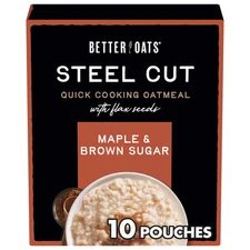 Maple & Brown Sugar, Instant, Steel Cut Oatmeal, Hearty 10 Packets, 15.1 Oz Box