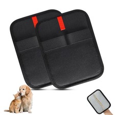 PCYIS Pet Hair Removal Glove,Reusable Electrostatic Black-2pc