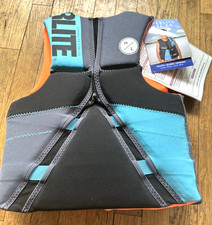 Hyperlite USCG Approved Youth Life Vest - Orange/Turquoise, 55-88lb New