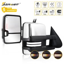 Chrome Towing Mirrors For 2003-2006 Chevy Silverado Gmc 1500 With Switchback Drl