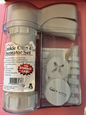 Vintage Cookie Gun Decorator 18 Piece Set 1998 Acme International #93002 New