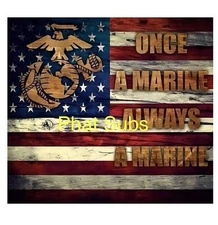 20oz Sublimation Tumbler Wrap Once A Marine Ready to Press Heat Transfer