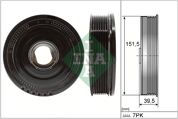 1X INA 544 0177 10 Riemenscheibe Kurbelwelle FüR Renault Nissan Opel Vauxhall-image