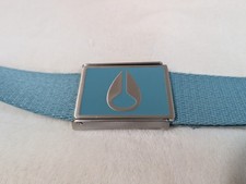 Nixon Teal Web Belt Bottle Opener Buckle Cut To Fit Skate Surf Streetwear
