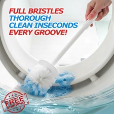 FORASTO White Toilet Bowl Brush Holder Set 4 Pack