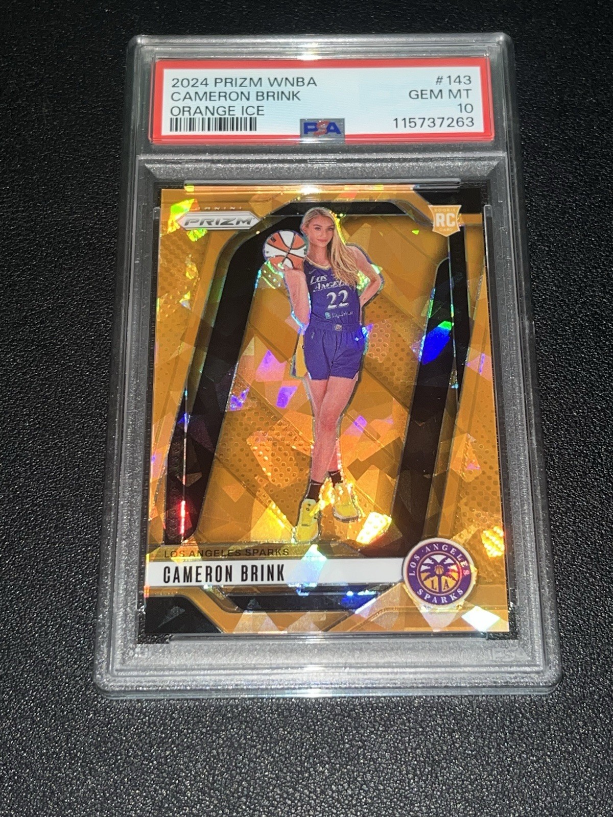 2024 Prizm Wnba Cameron Brink Orange Ice Prizm #143 PSA Gem Mint 10