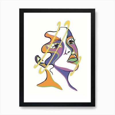 Angelic Lady Art Print Framed Wall Art Poster Canvas Print Picture