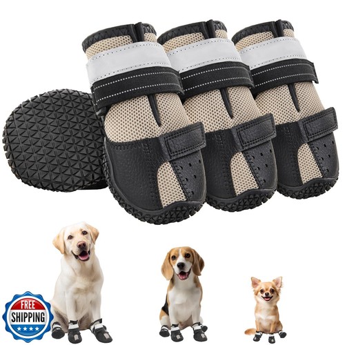 Hundeschuhe für große mittelgroße Hunde, atmungsaktive Mesh Hundeschuhe für heißes Pflaster