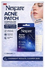 Nexcare Acne Patch 108ct Hydrocolloid Pimple Patch Invisible Overnight Treatment