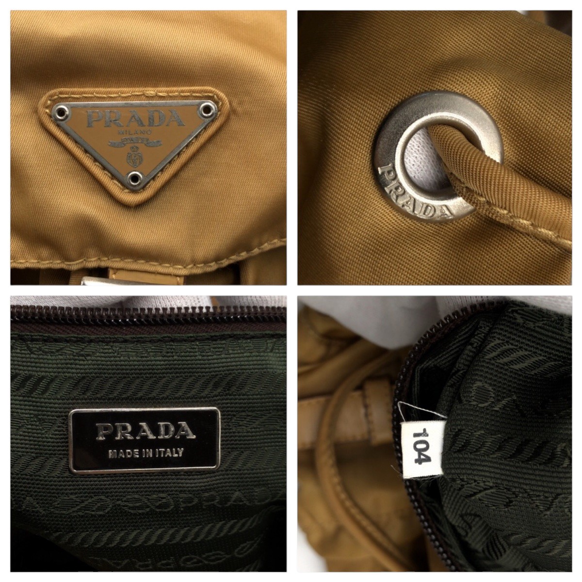 PRADA Tessuto Triangular logo Backpack Unisex Bro… - image 4