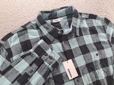 Sonoma Buffalo Plaid Flannel Shirt Mens 2XLT Blue Supersoft Outdoor Camping NWT