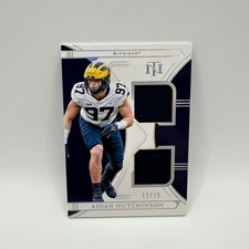 2022 Panini National Treasures Collegiate Combo Materials Aidan Hutchinson /25
