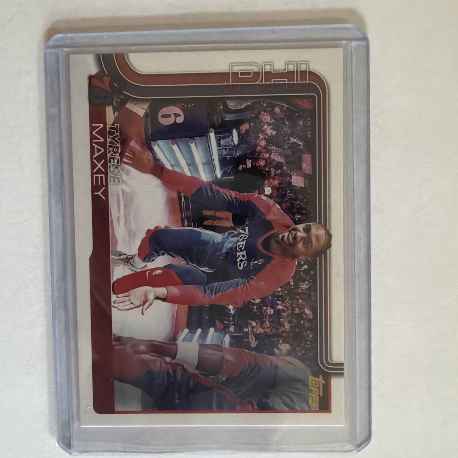 2025-26 Topps Basketball Tyrese Maxey #21 Golden Mirror Image Variantion SSP NBA