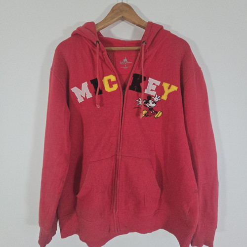 Disneyland Paris Mickey Mouse Red Full Zip Hoodie Size small READ DESCRIPTION - Picture 1 of 16