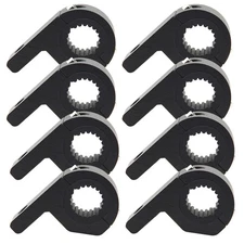 Aluminum LED Light Bar Clamp Mount Kit 0.63"-1.25" Bullbar Roof Rack 8Pcs Black