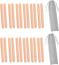 12 Pair 24 Pack Classical Wood Claves with Carry Bags, 7.5 Inch Authentic H...