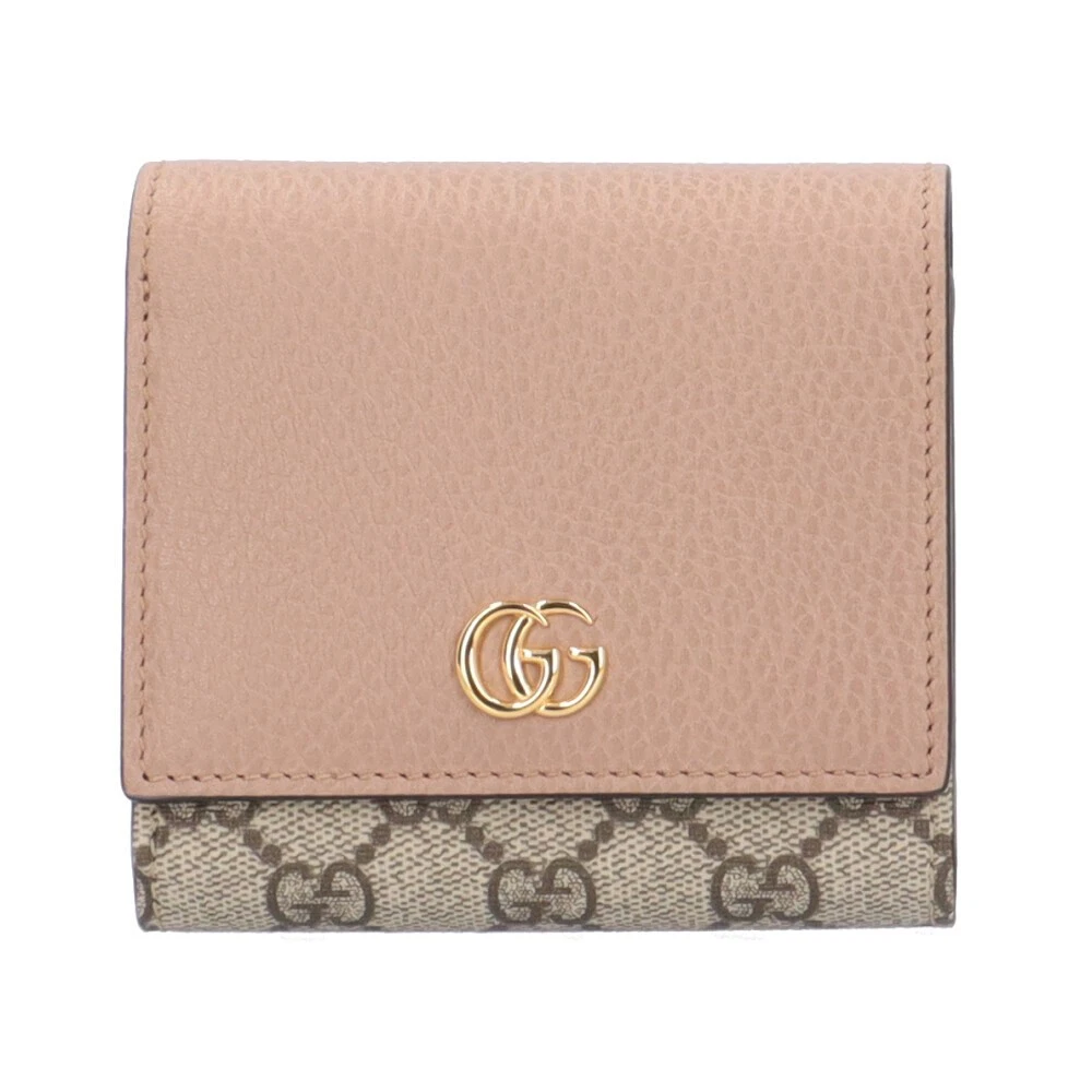 Gucci GG Marmont Portefeuille Bi Pliable GG Supreme Canvas 598587 Femmes s GUCCI Occasion Be