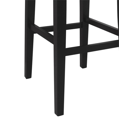 Home Square Bar Height Stool in Black - Set of 2 - Picture 10 of 11