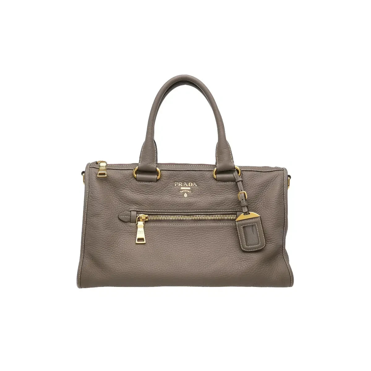 Prada Vitello Daino Leather Beige Tote Bag