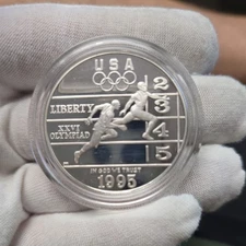 1995-P United States $1 .900 Silver Proof Coin 96 Atlanta Olympics Track & Field